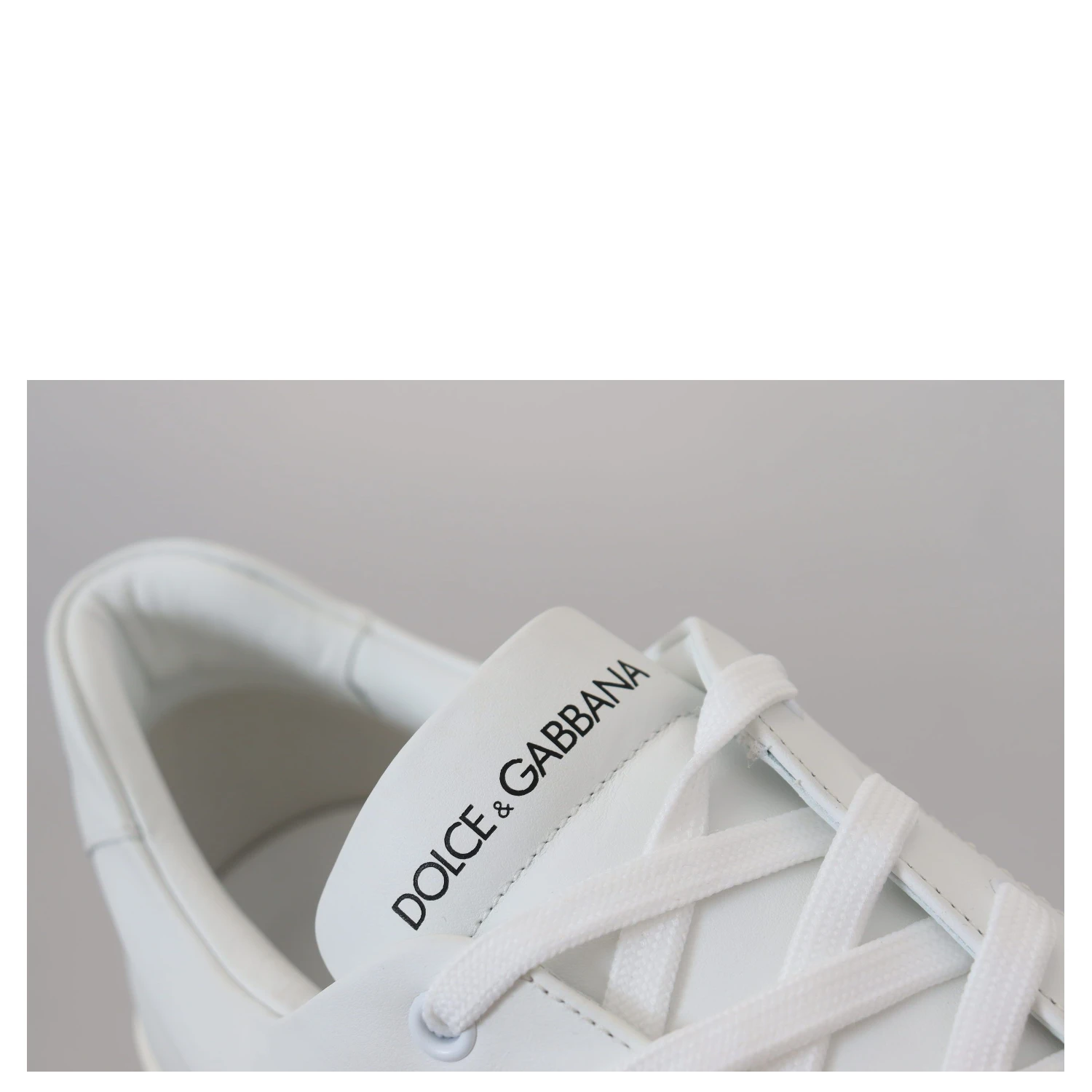 White Leather DG Logo Casual Sneakers Shoes