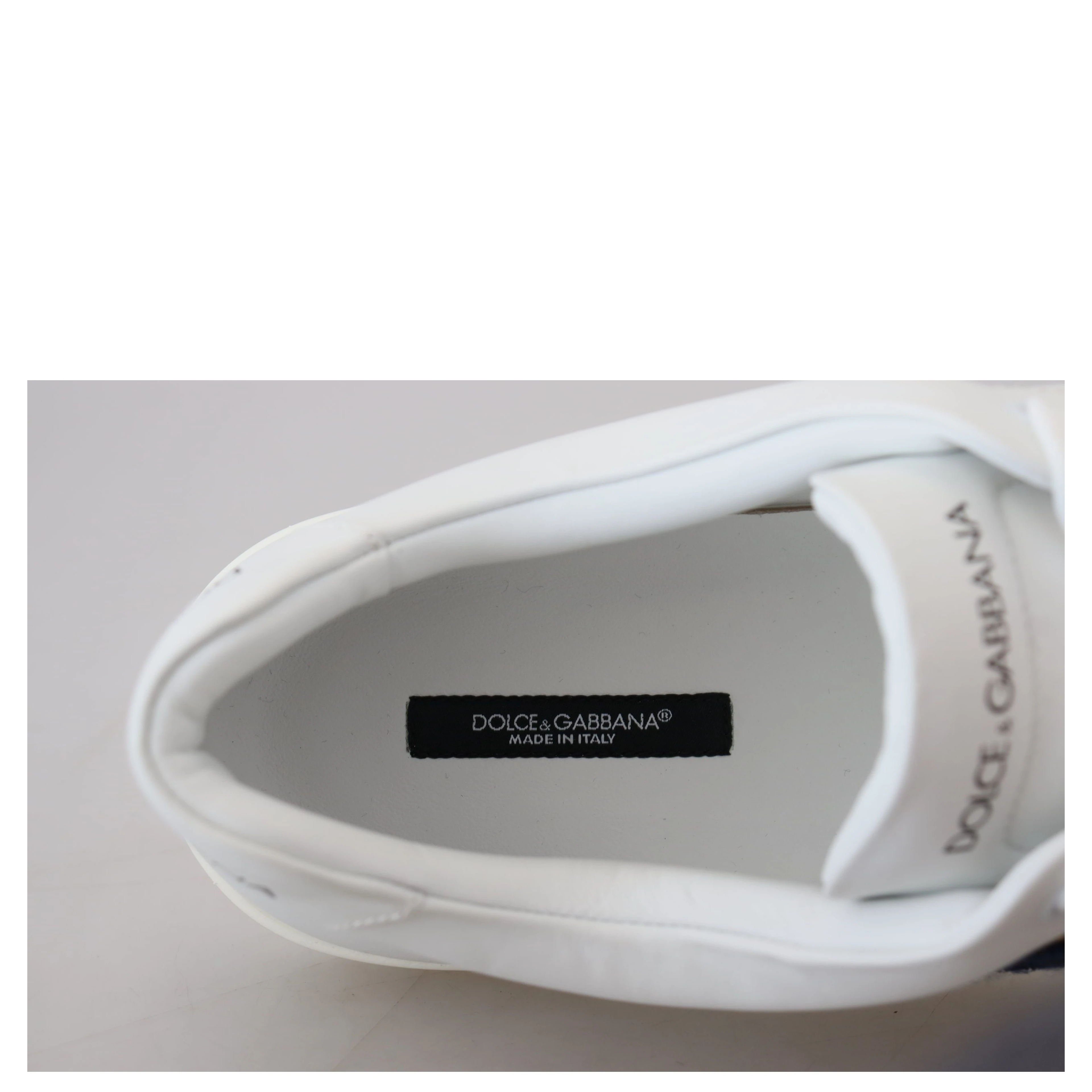 White Leather DG Logo Casual Sneakers Shoes