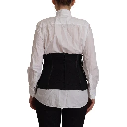 Black Corset Belt Stretch Waist Strap Top