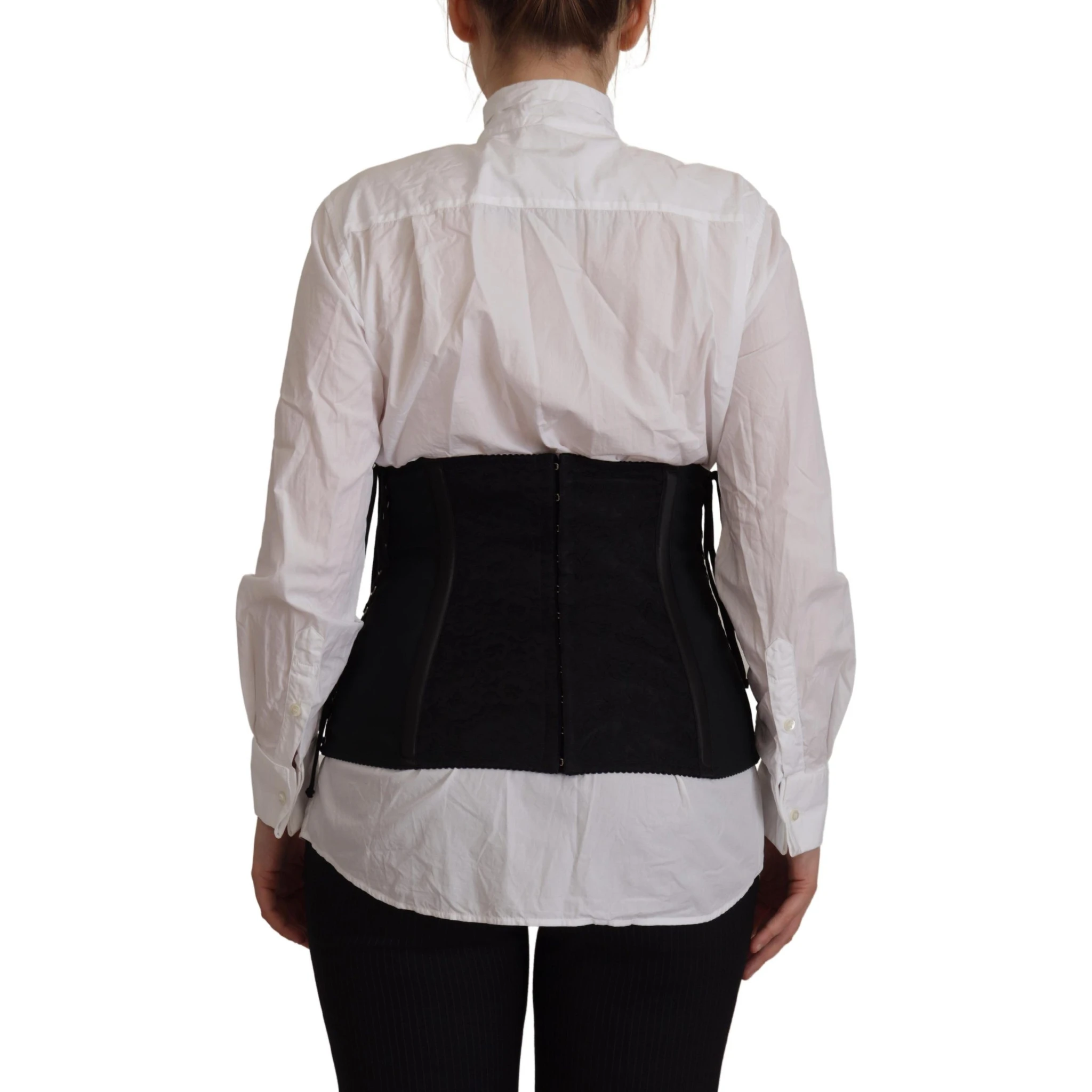 Black Corset Belt Stretch Waist Strap Top