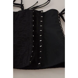 Black Corset Belt Stretch Waist Strap Top