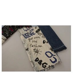 Multicolor Patchwork DG Fashion Wide Leg Denim Pant