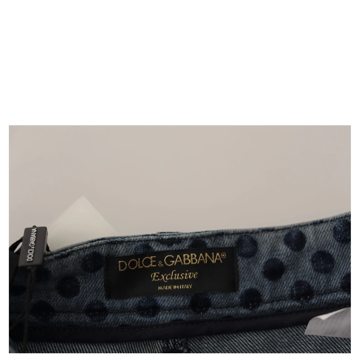 Blue Floral High Waist Skinny Denim Jeans