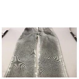 Grey Washed High Waist Denim Pants Cotton Jeans