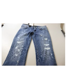 Blue Washed Cotton Skinny Low Waist Denim Jeans