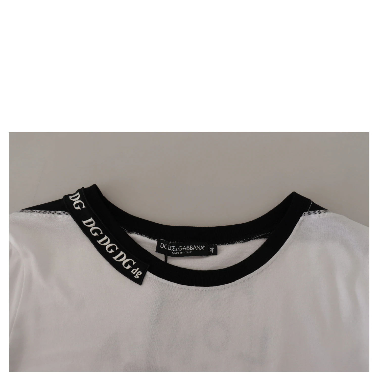 White Slogan Print Round Neck Cotton  T-shirt