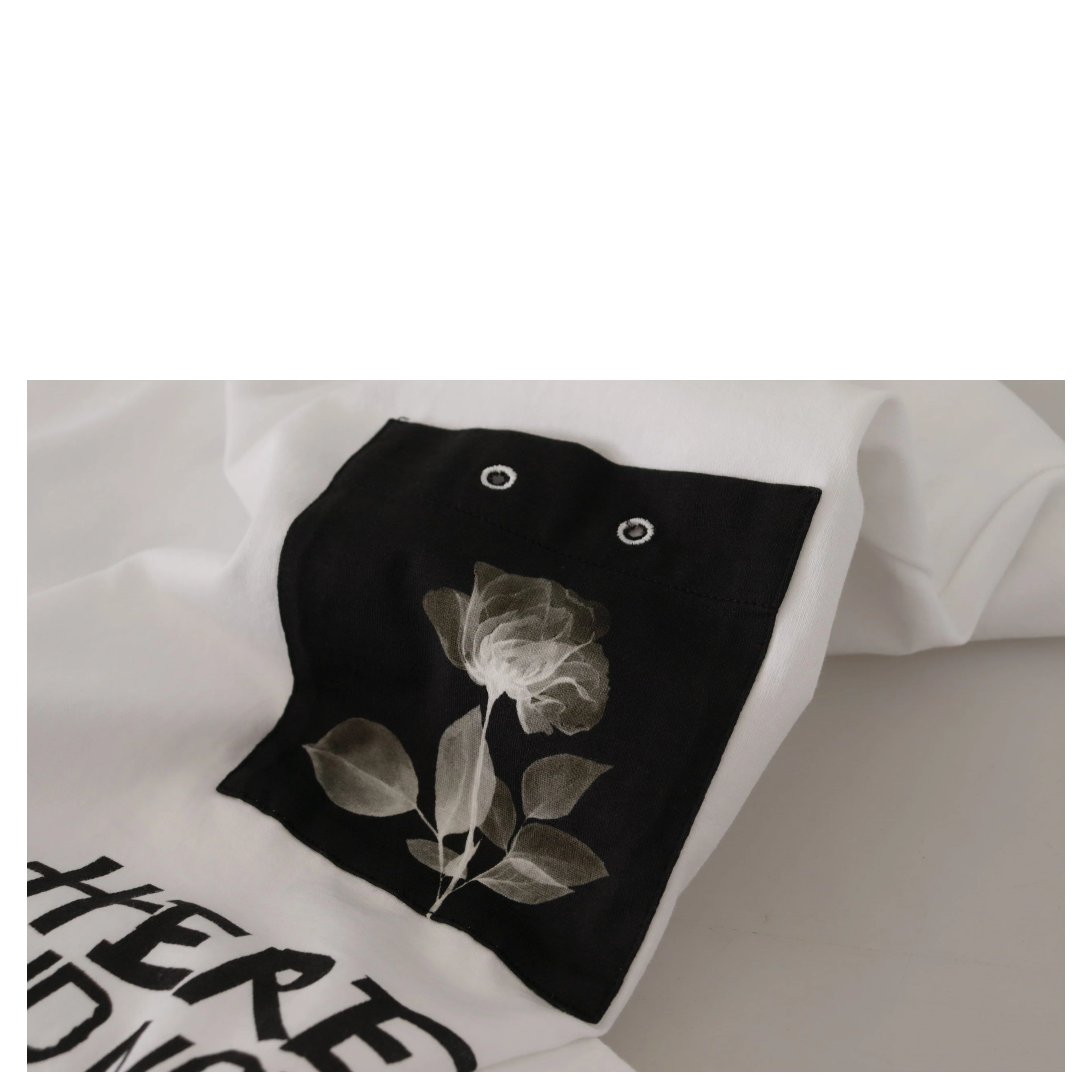 White Slogan Print Round Neck Cotton  T-shirt
