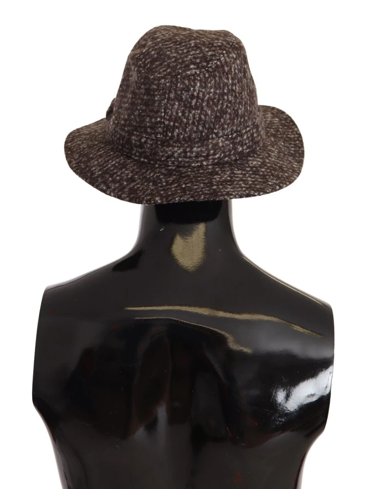 Gray Melange Blended Textured Tweed Hat alternative