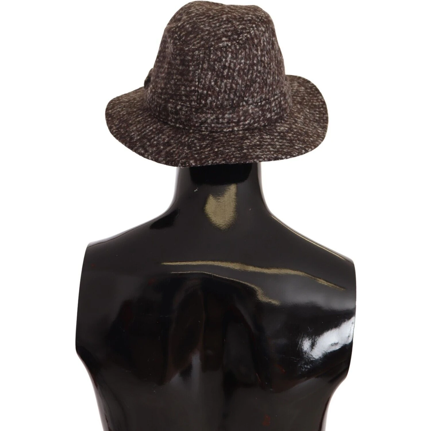 Gray Melange Blended Textured Tweed Hat