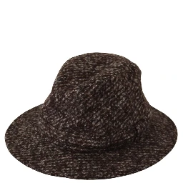 Gray Melange Blended Textured Tweed Hat