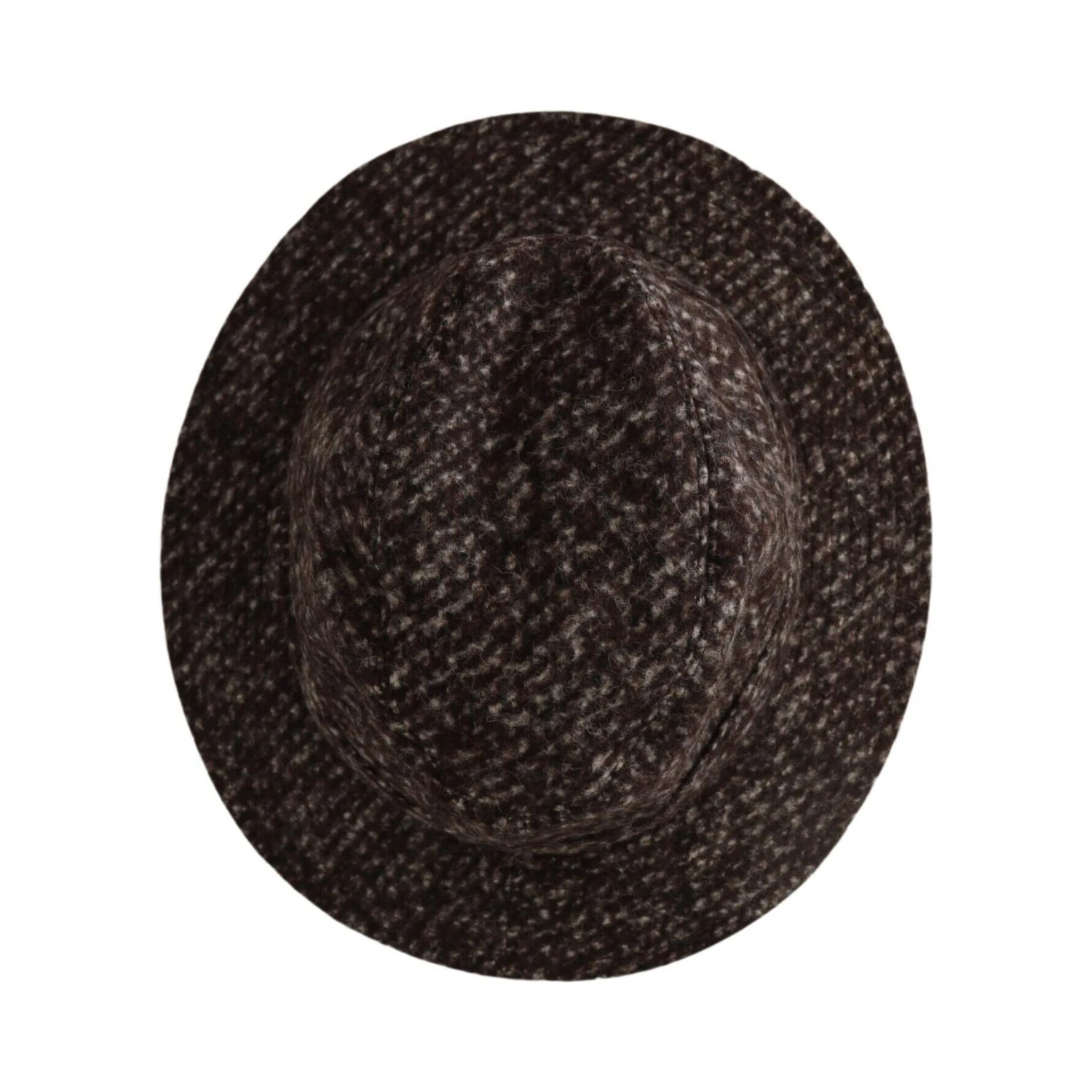 Gray Melange Blended Textured Tweed Hat