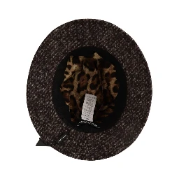 Gray Melange Blended Textured Tweed Hat