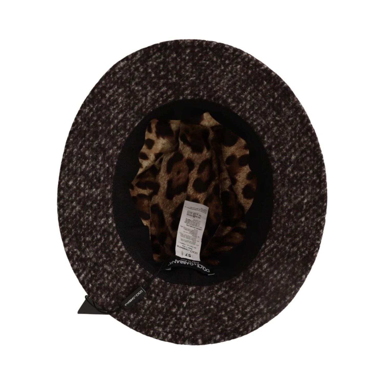 Gray Melange Blended Textured Tweed Hat