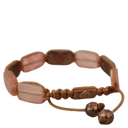 Multicolor Crystals Logo Embellished Adjustable Bracelet