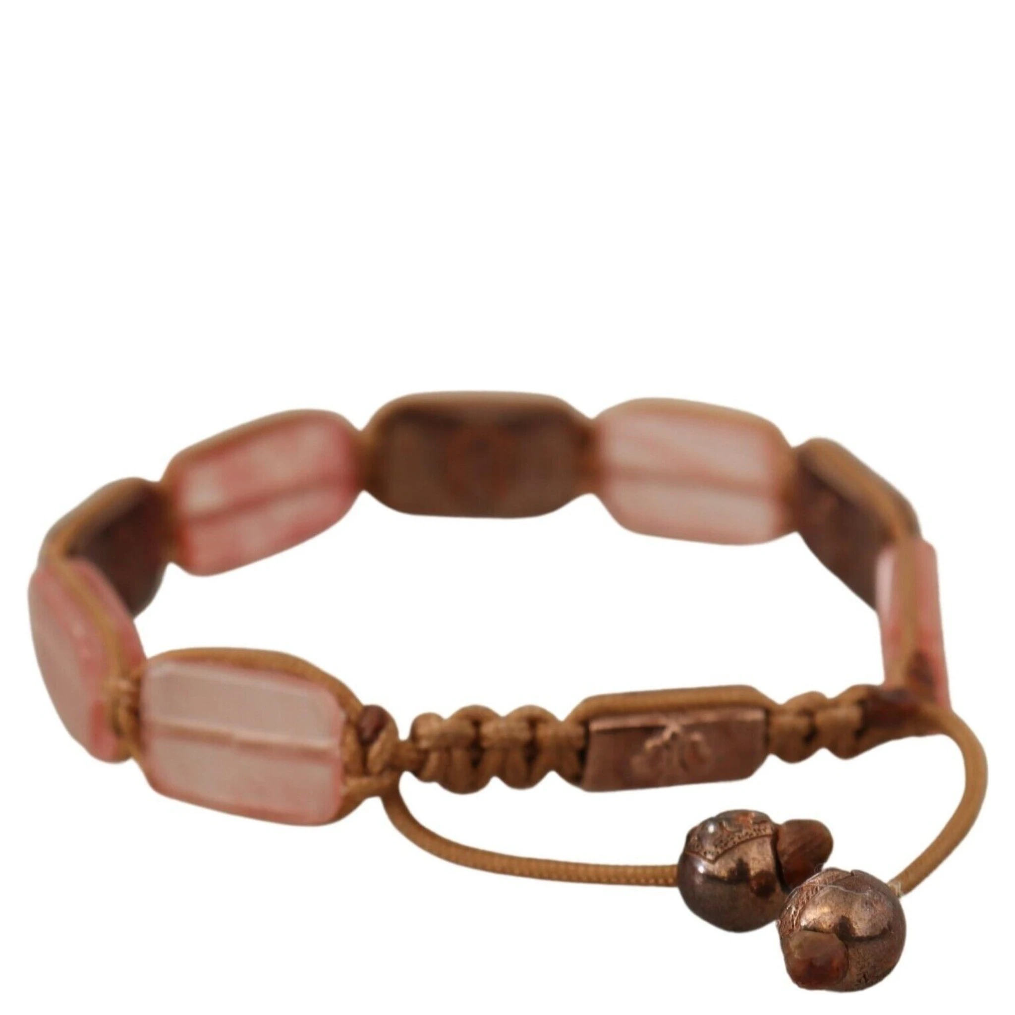 Multicolor Crystals Logo Embellished Adjustable Bracelet