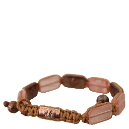 Multicolor Crystals Logo Embellished Adjustable Bracelet