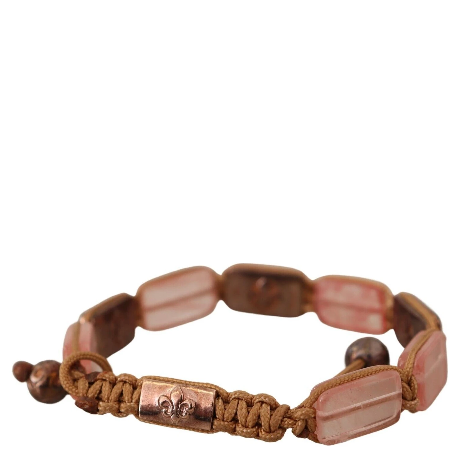Multicolor Crystals Logo Embellished Adjustable Bracelet