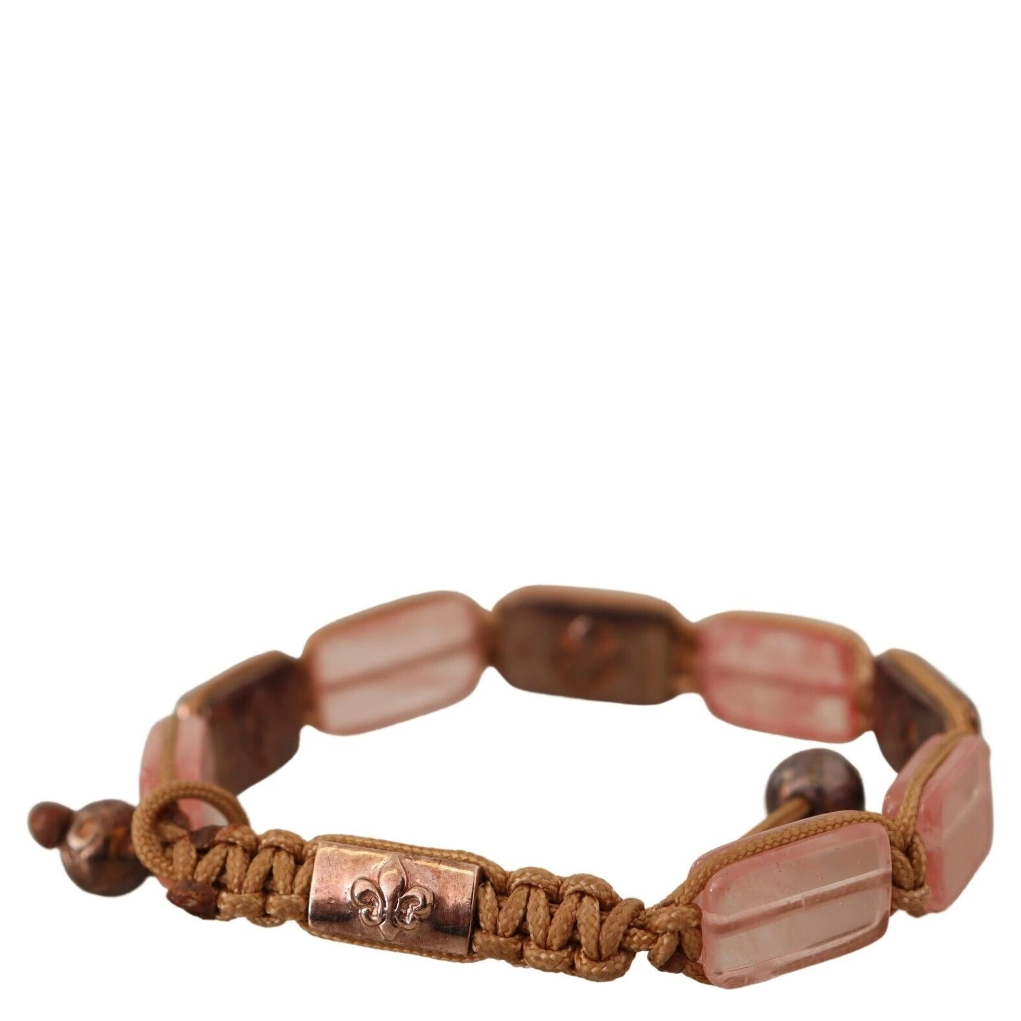 Multicolor Crystals Logo Embellished Adjustable Bracelet