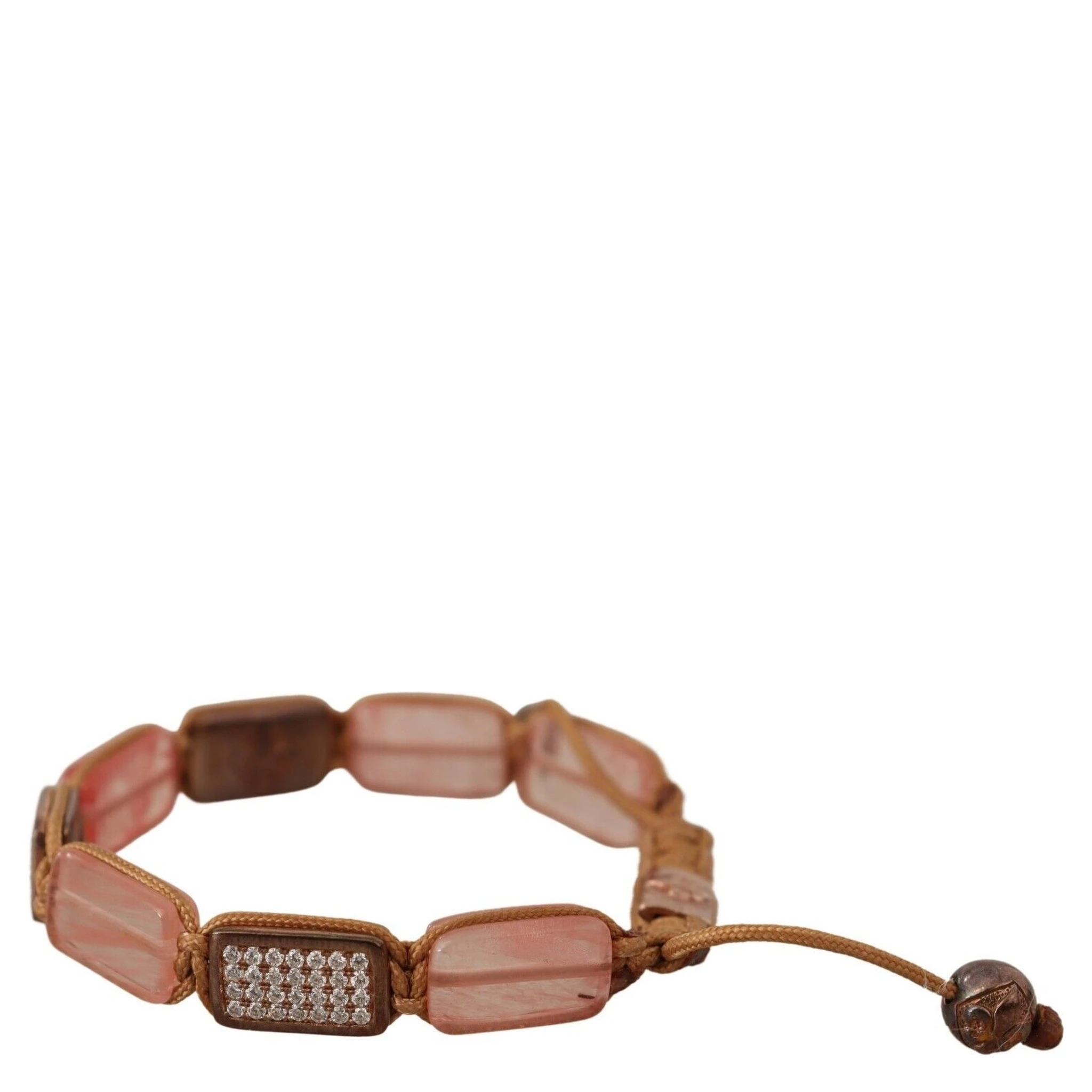 Multicolor Crystals Logo Embellished Adjustable Bracelet