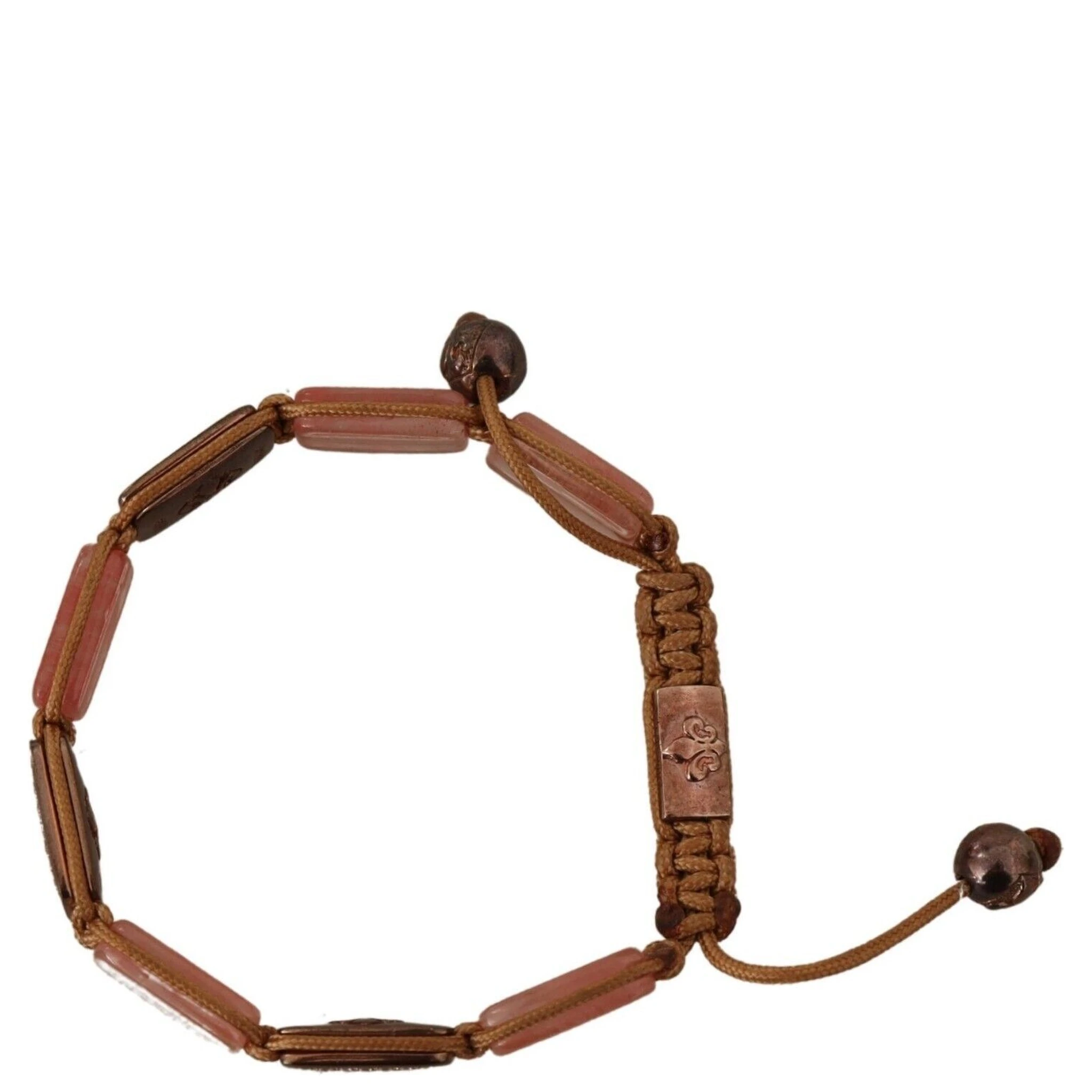 Multicolor Crystals Logo Embellished Adjustable Bracelet