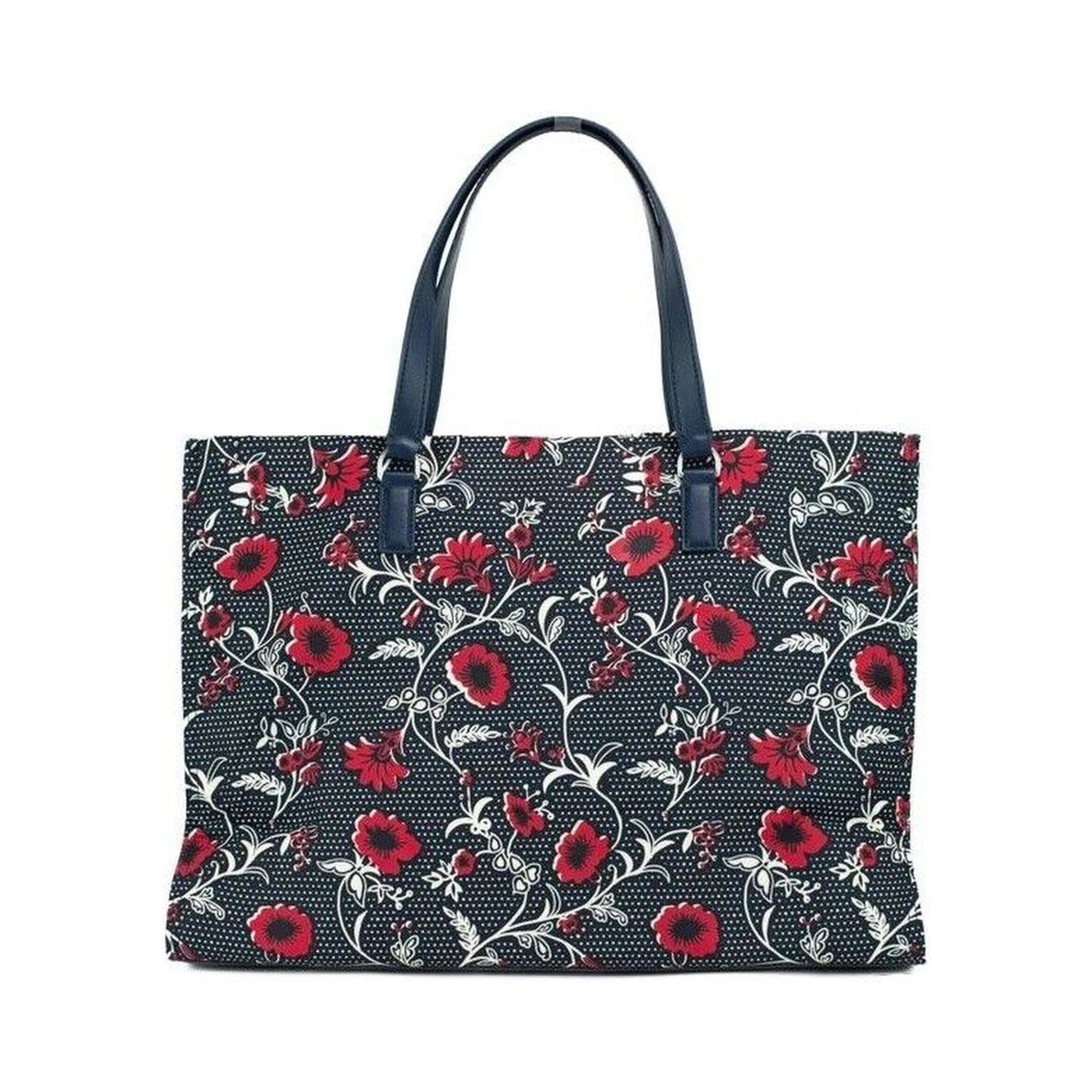 Medium Nylon Retro Batik Print Shoulder Tote Handbag