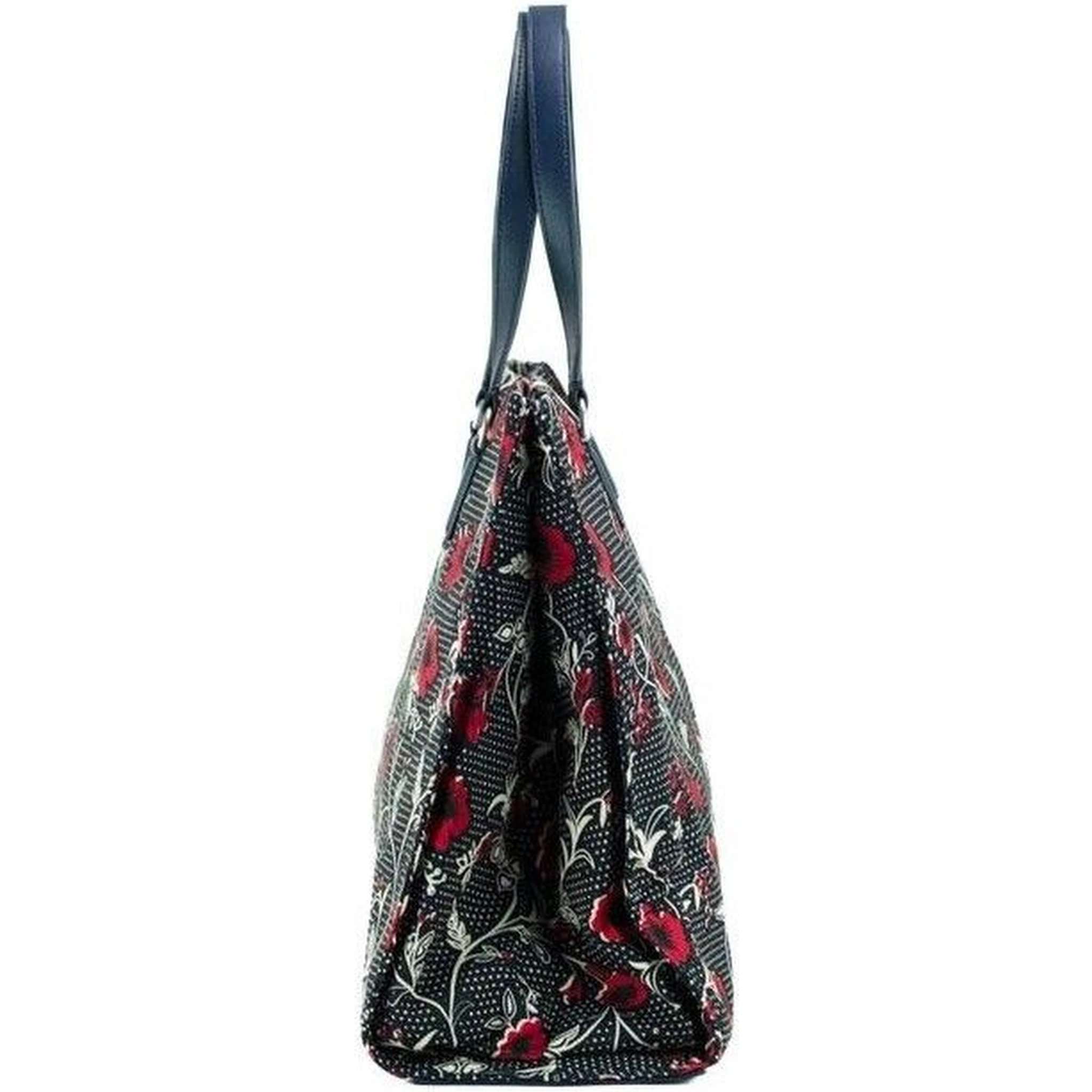 Medium Nylon Retro Batik Print Shoulder Tote Handbag