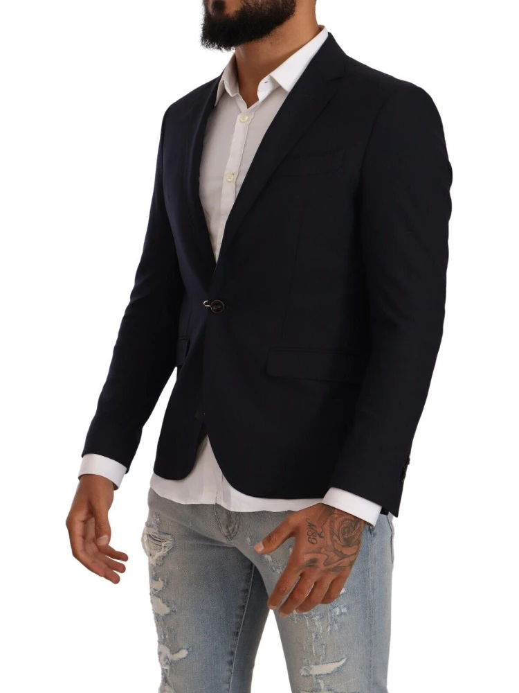 Black Single Breasted One Button Suit Jacket alternative