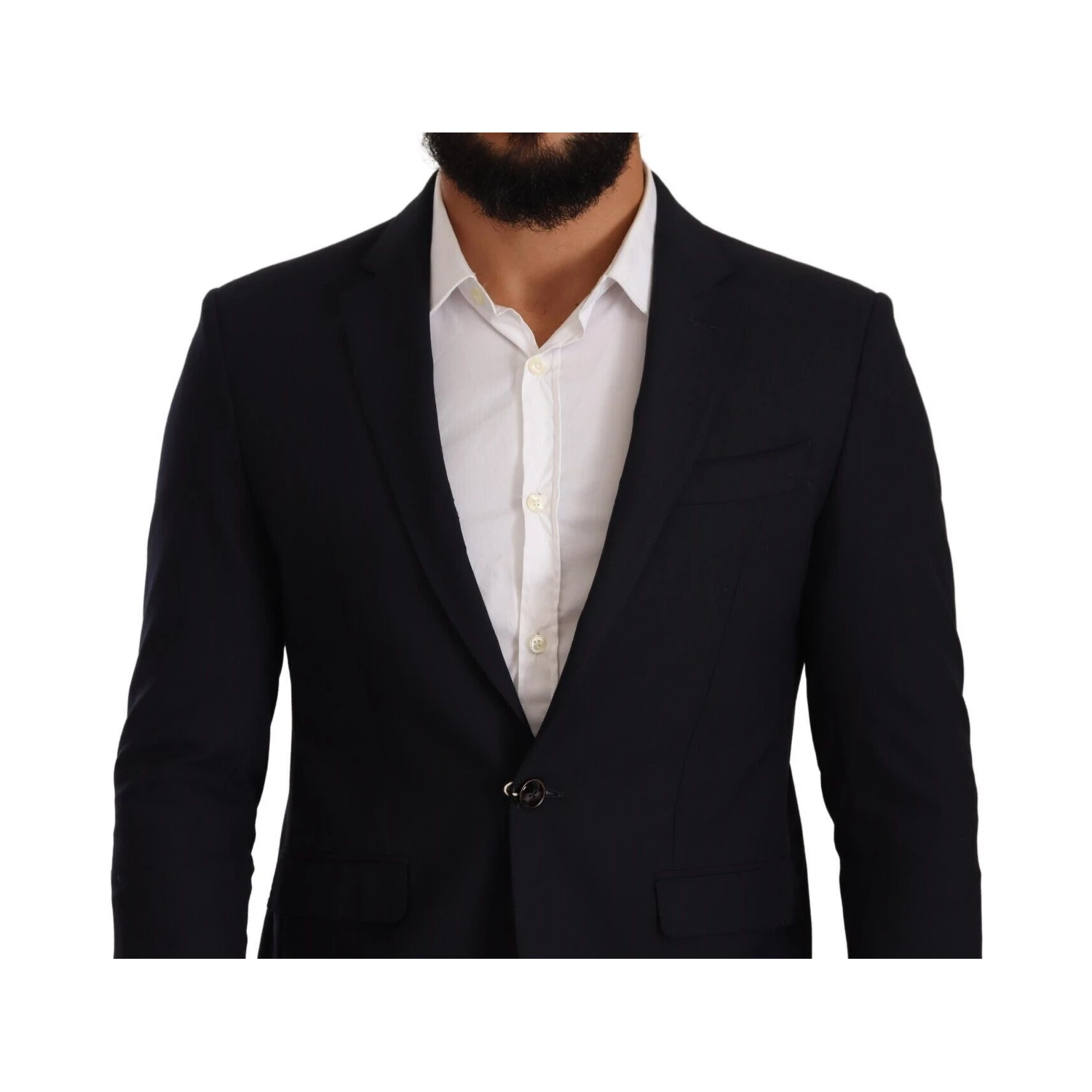 Black Single Breasted One Button Suit Jacket