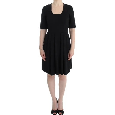 Black short sleeve venus dress