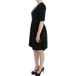 Black short sleeve venus dress