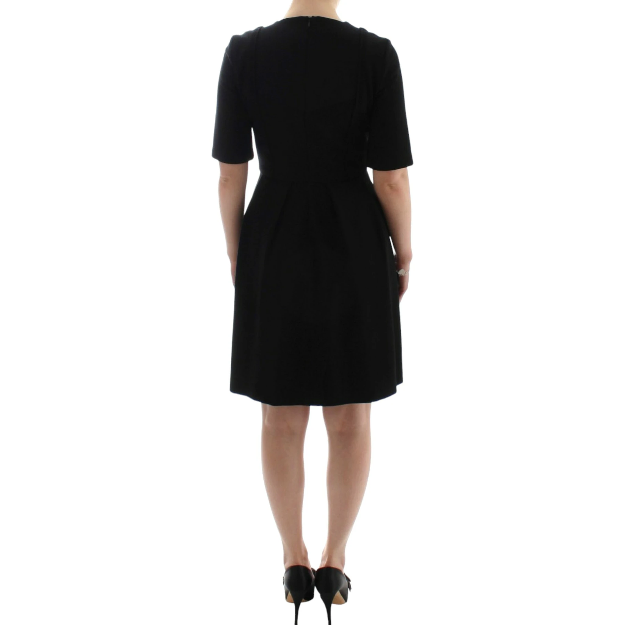 Black short sleeve venus dress