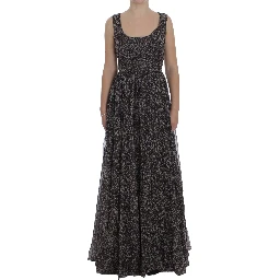 Dark Silk Shift Gown Full Length Dress