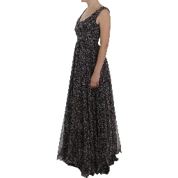 Dark Silk Shift Gown Full Length Dress