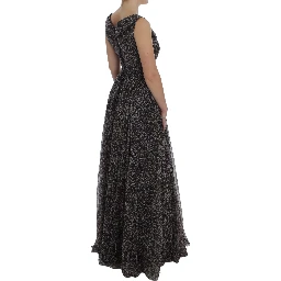 Dark Silk Shift Gown Full Length Dress