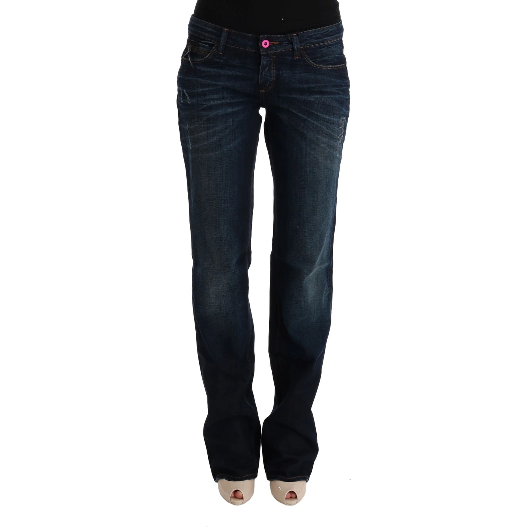 Blue Cotton Regular Fit Denim Jeans