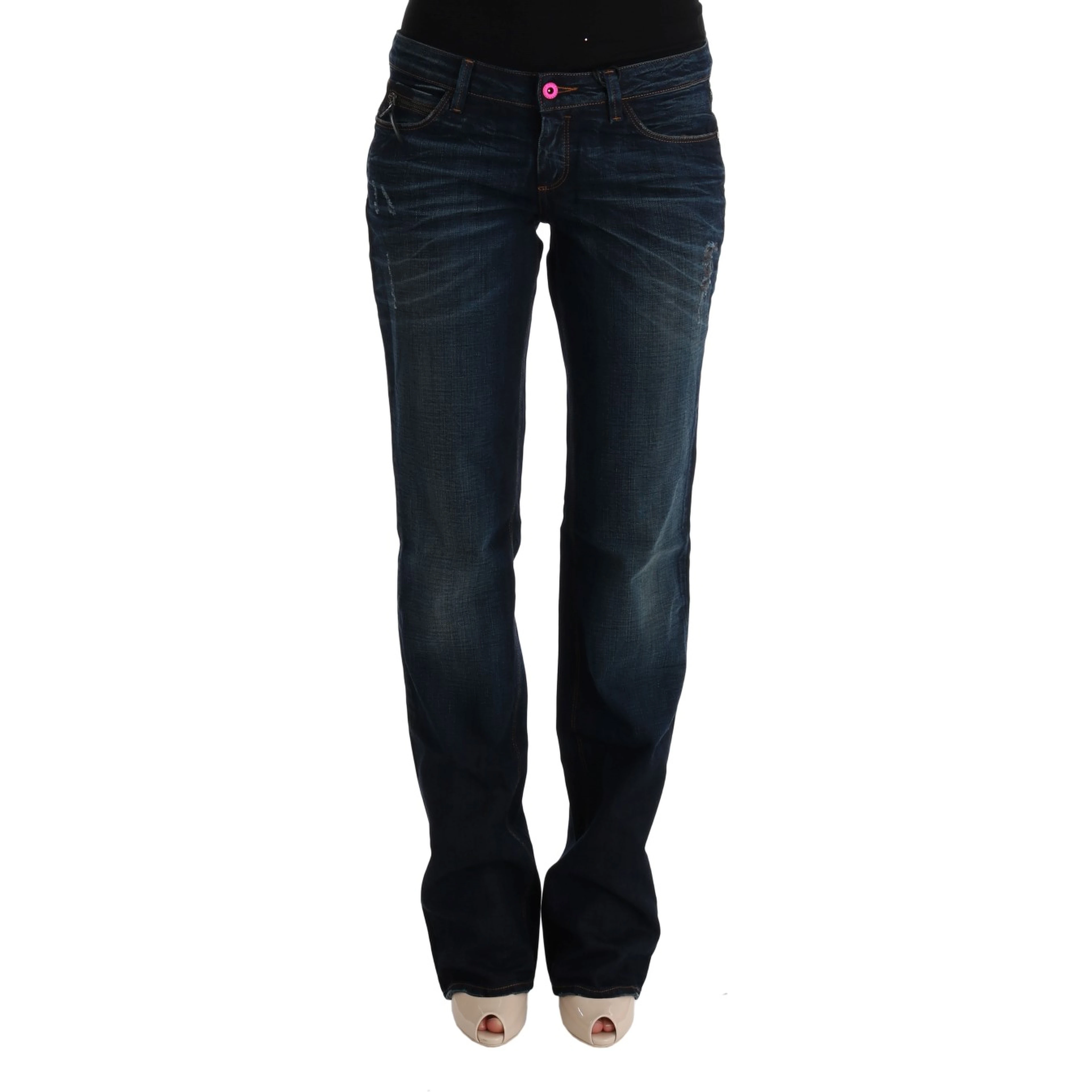 Blue Cotton Regular Fit Denim Jeans