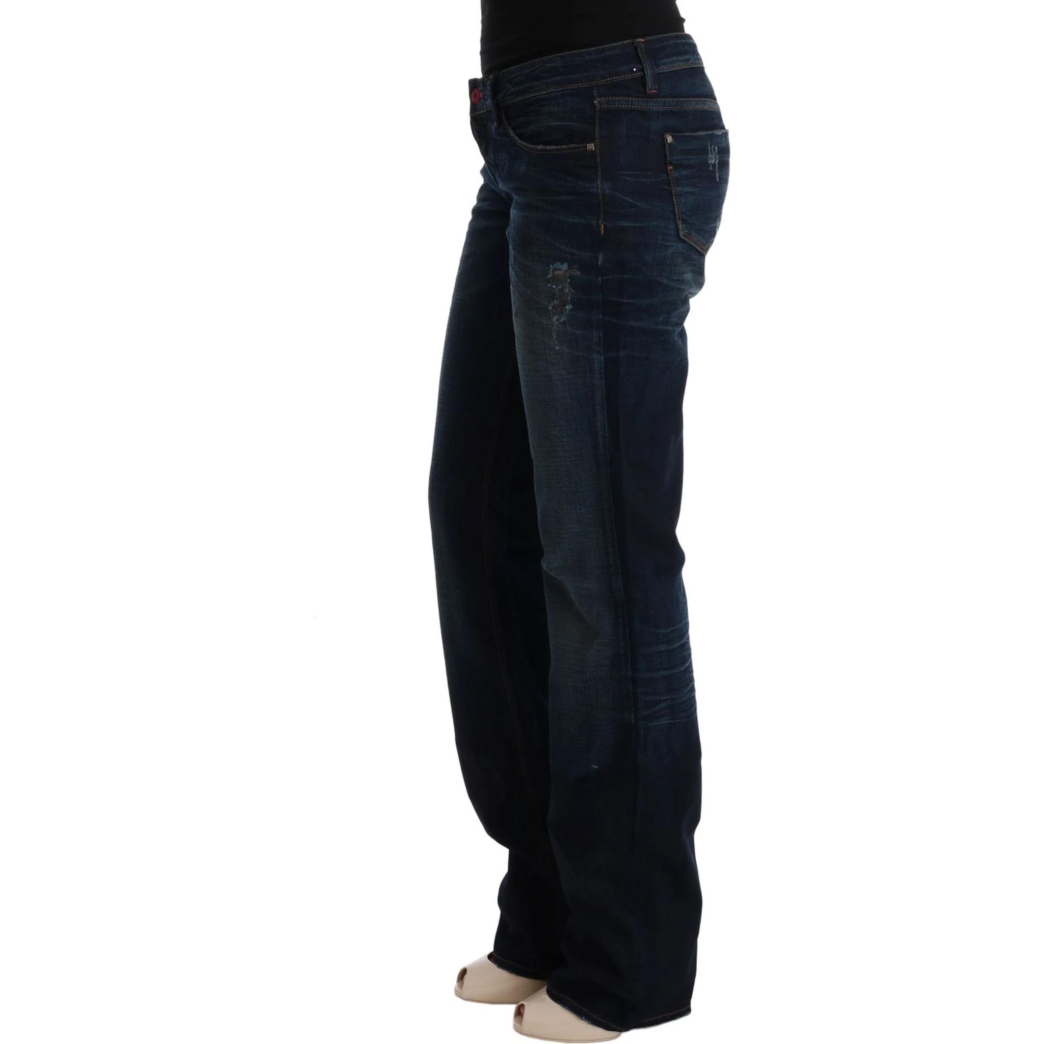 Blue Cotton Regular Fit Denim Jeans