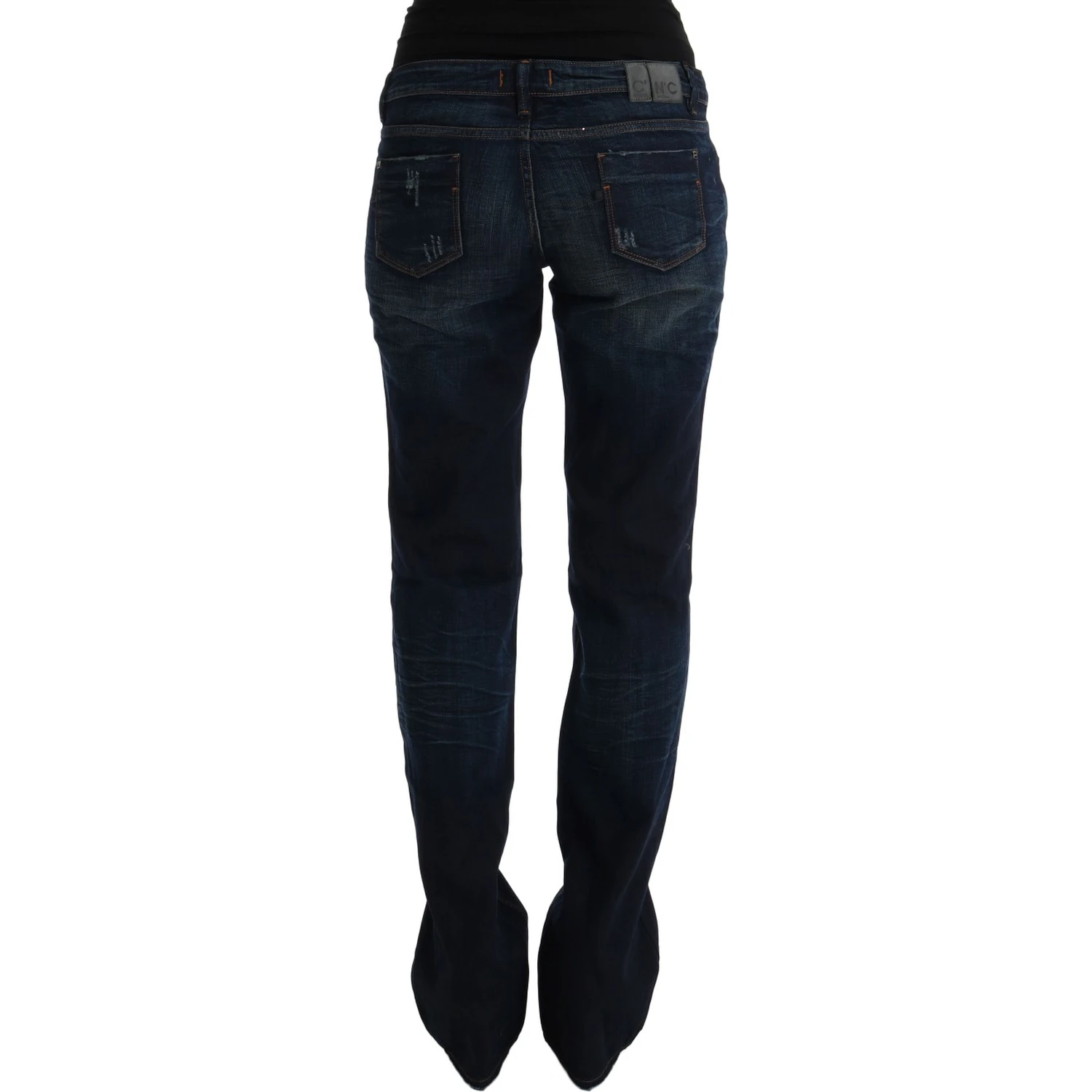 Blue Cotton Regular Fit Denim Jeans