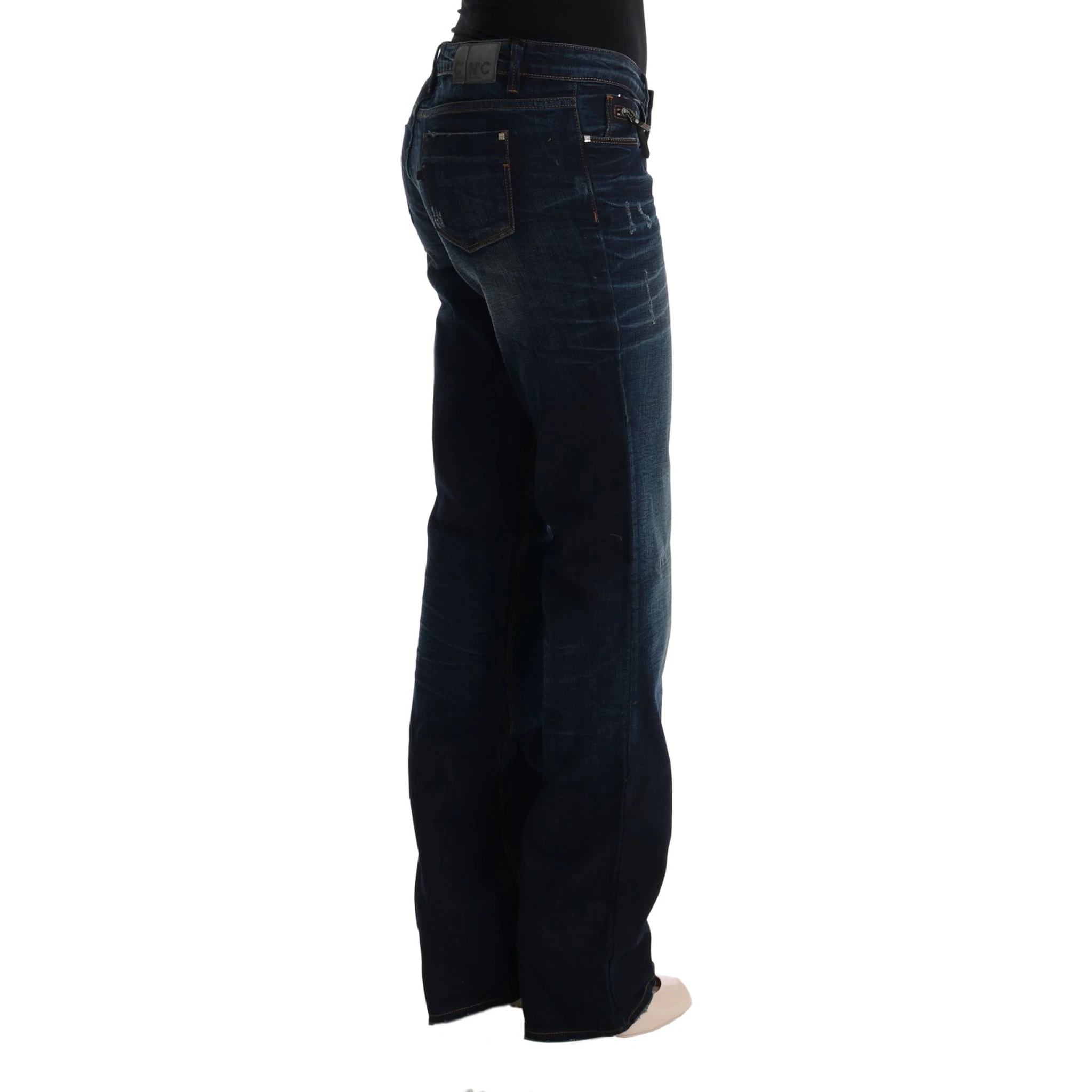 Blue Cotton Regular Fit Denim Jeans