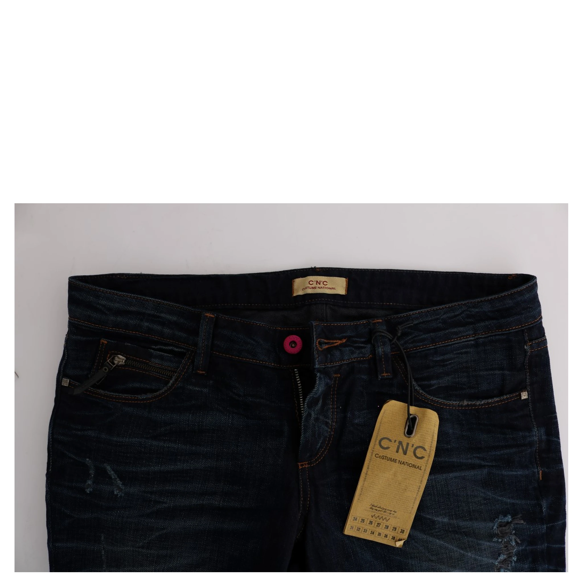 Blue Cotton Regular Fit Denim Jeans