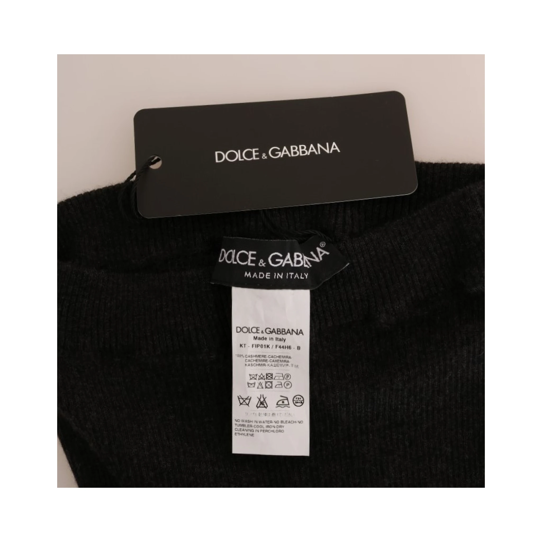 Gray Cashmere Ribbed Stretch Tights