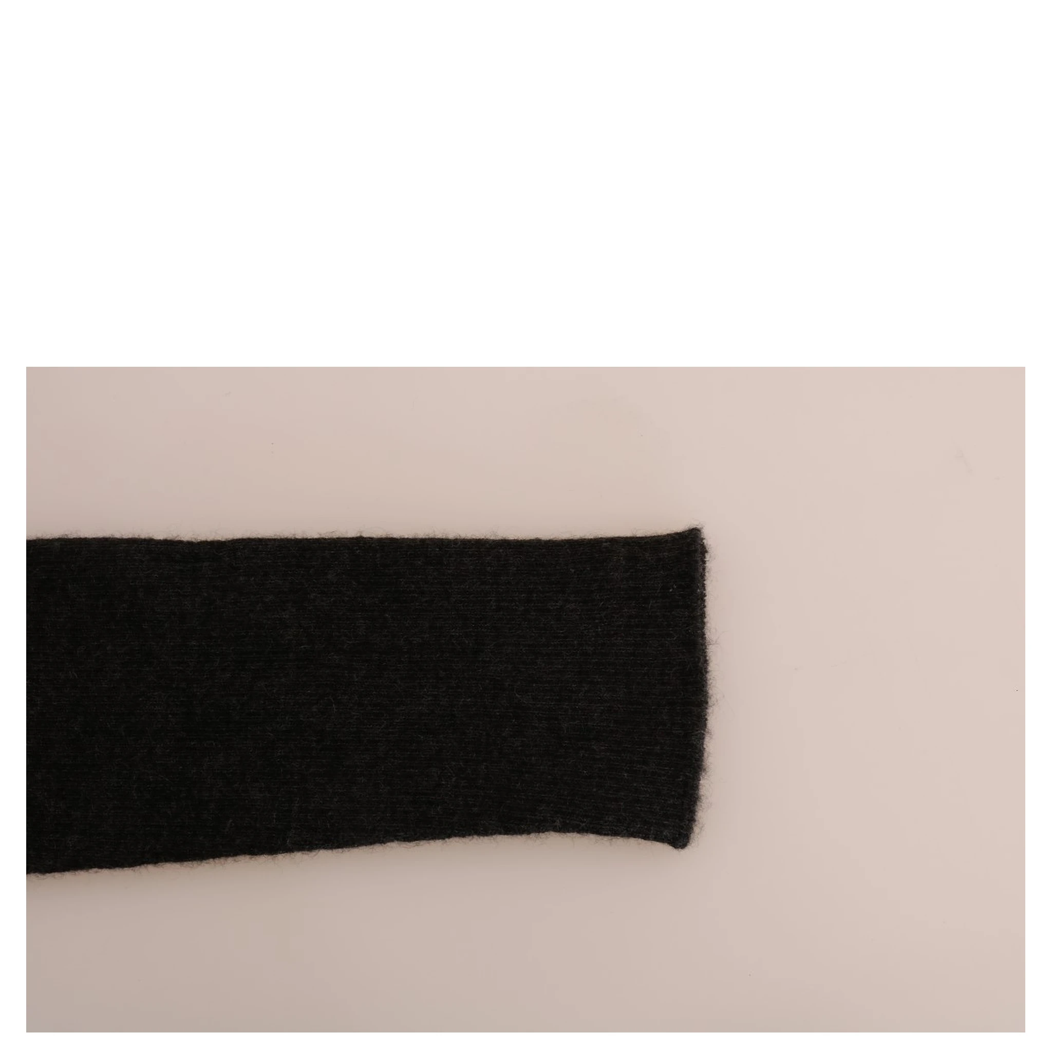 Gray Cashmere Ribbed Stretch Tights