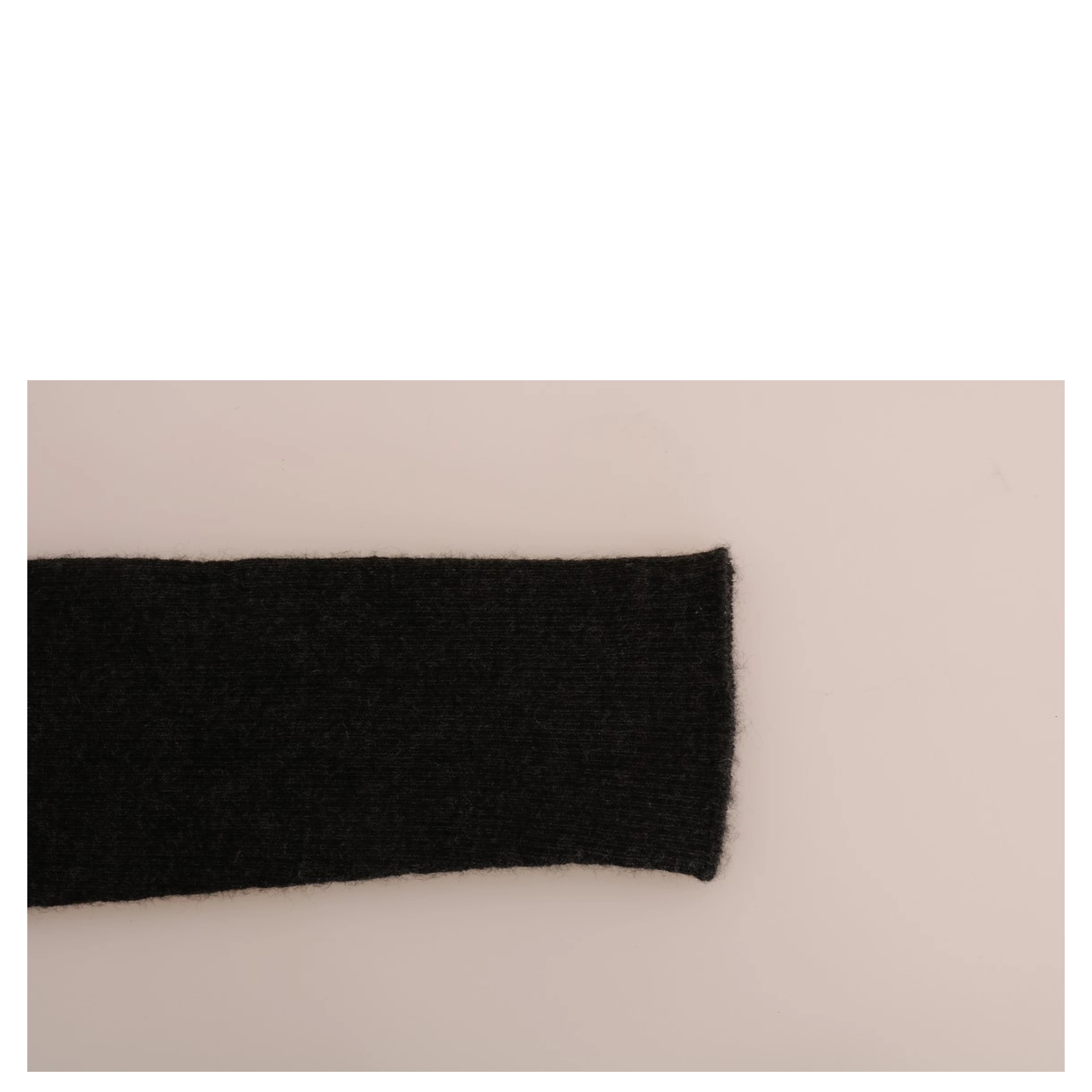 Gray Cashmere Ribbed Stretch Tights