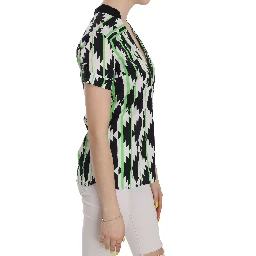 Multi Color Plunging Top Blouse