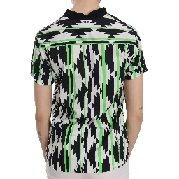 Multi Color Plunging Top Blouse