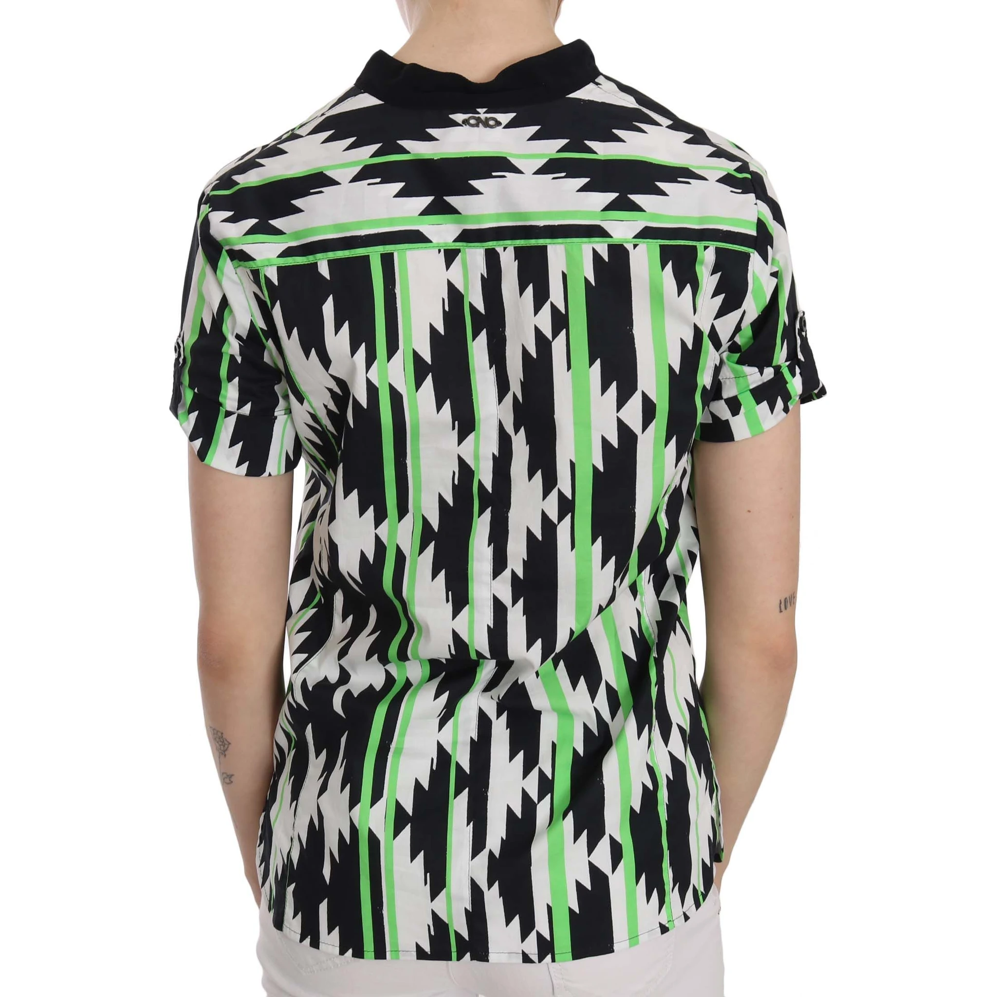 Multi Color Plunging Top Blouse