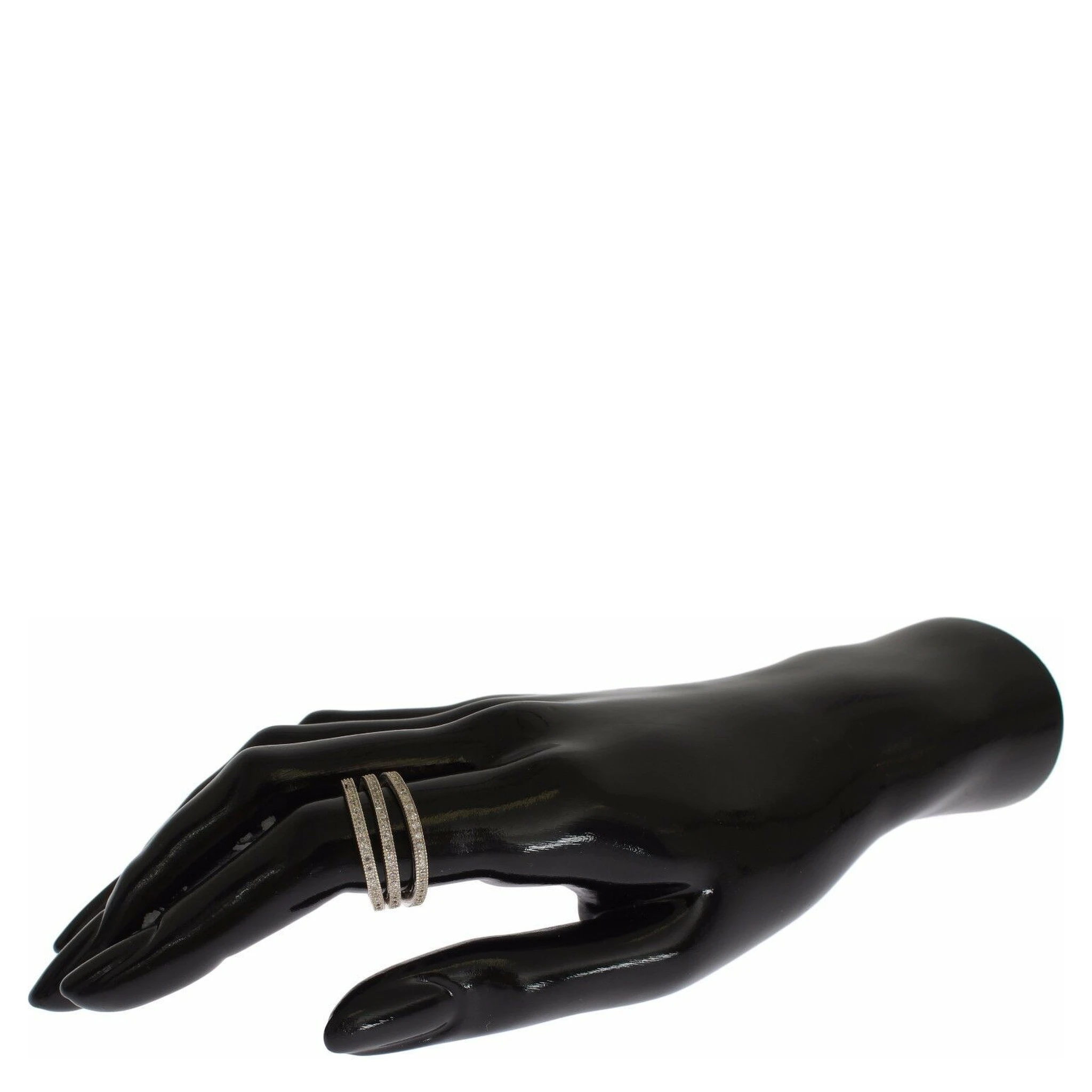 Silver Womens Clear CZ 925 Sterling Ring