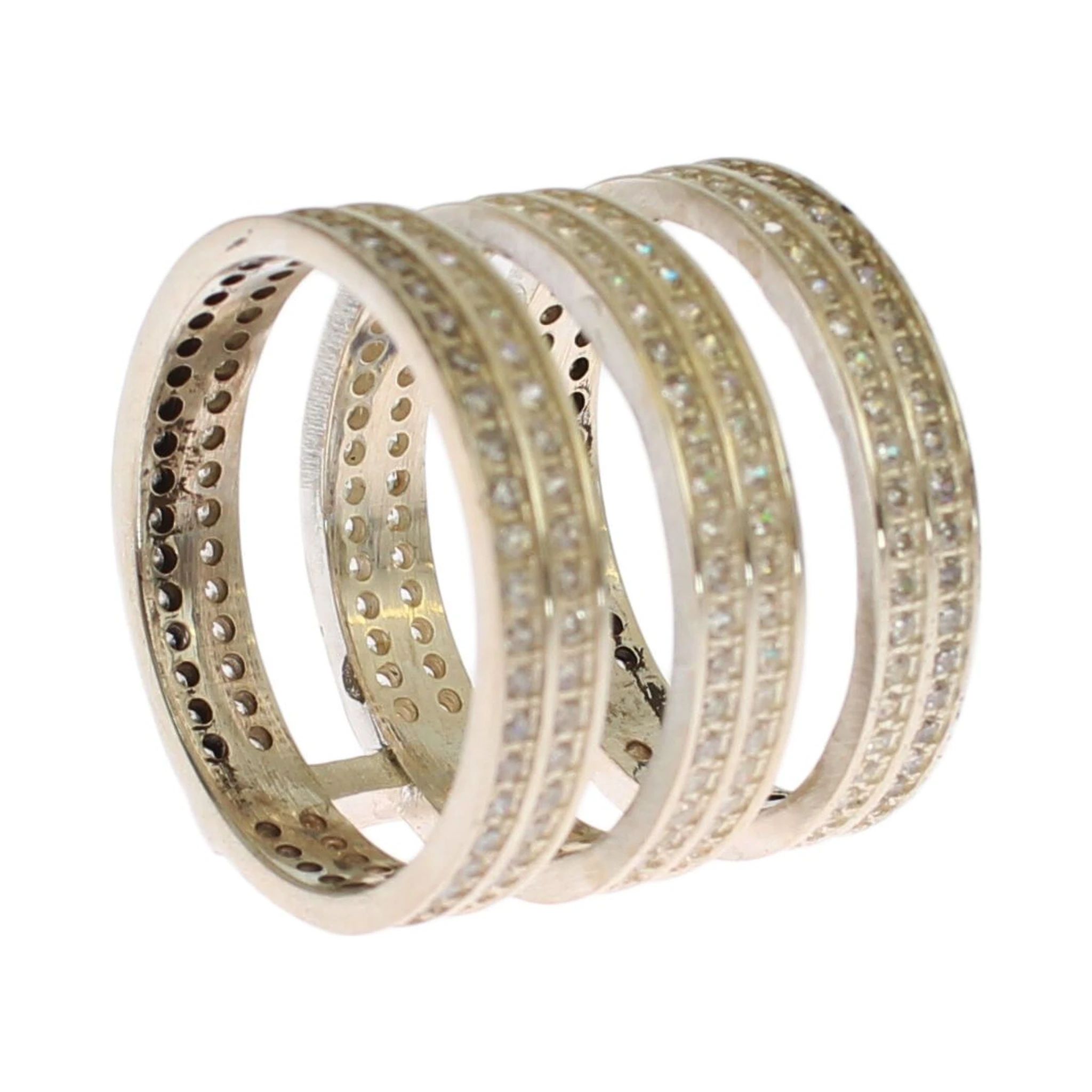 Authentic Womens Clear CZ 925 Sterling Silver Ring