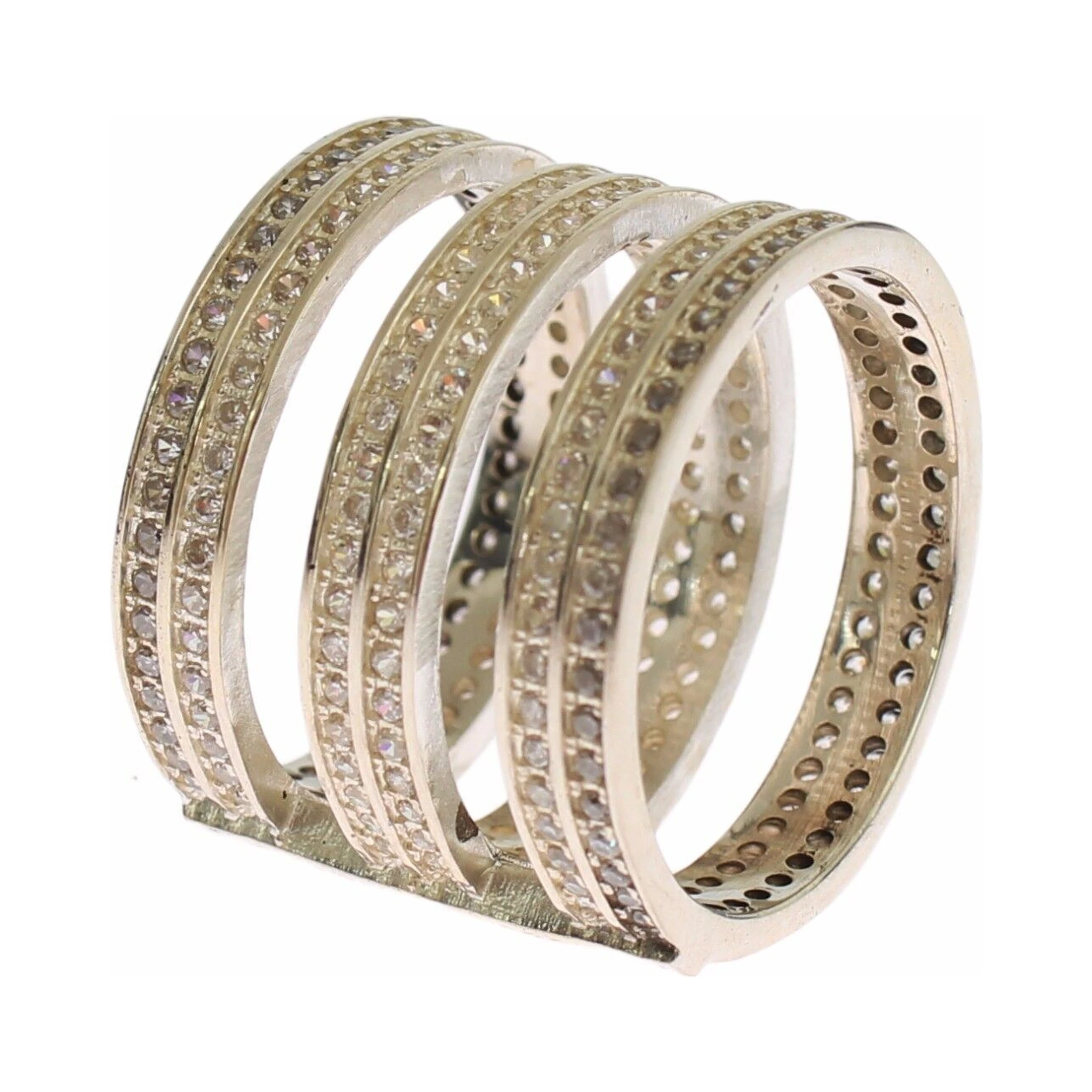 Authentic Womens Clear CZ 925 Sterling Silver Ring