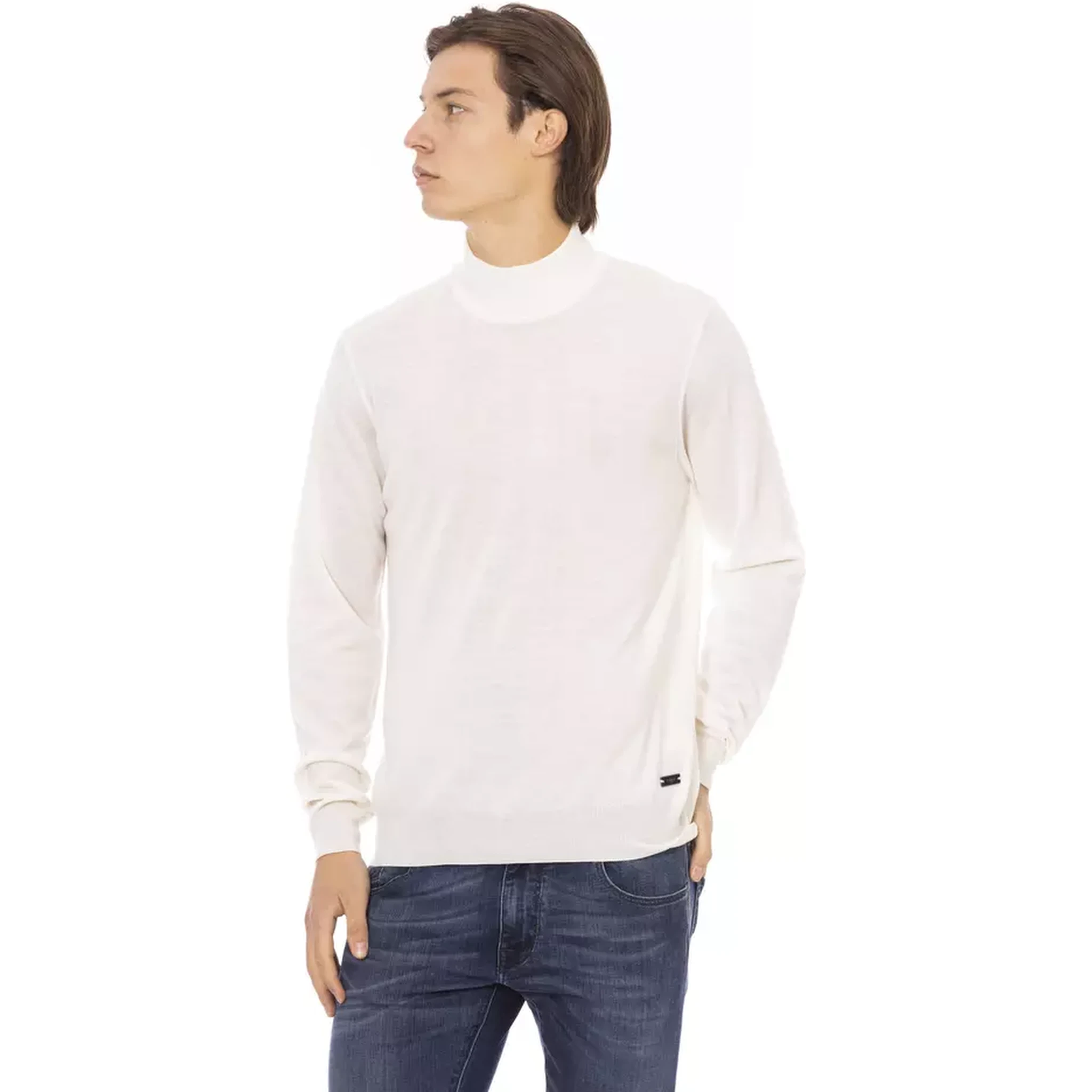 White Fabric Sweater